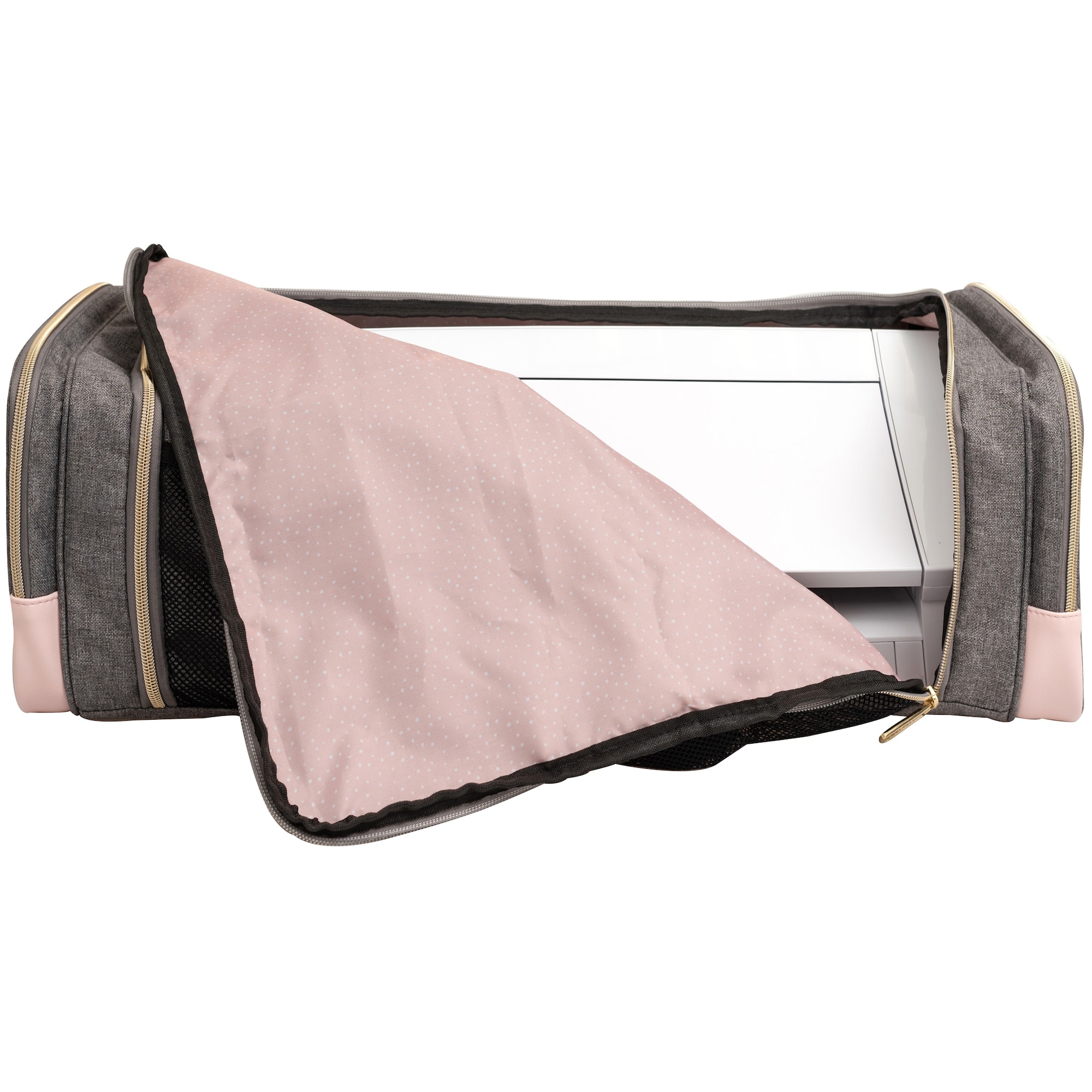 We R Memory Keepers® Pink & Gray Crafter's Machine Tote